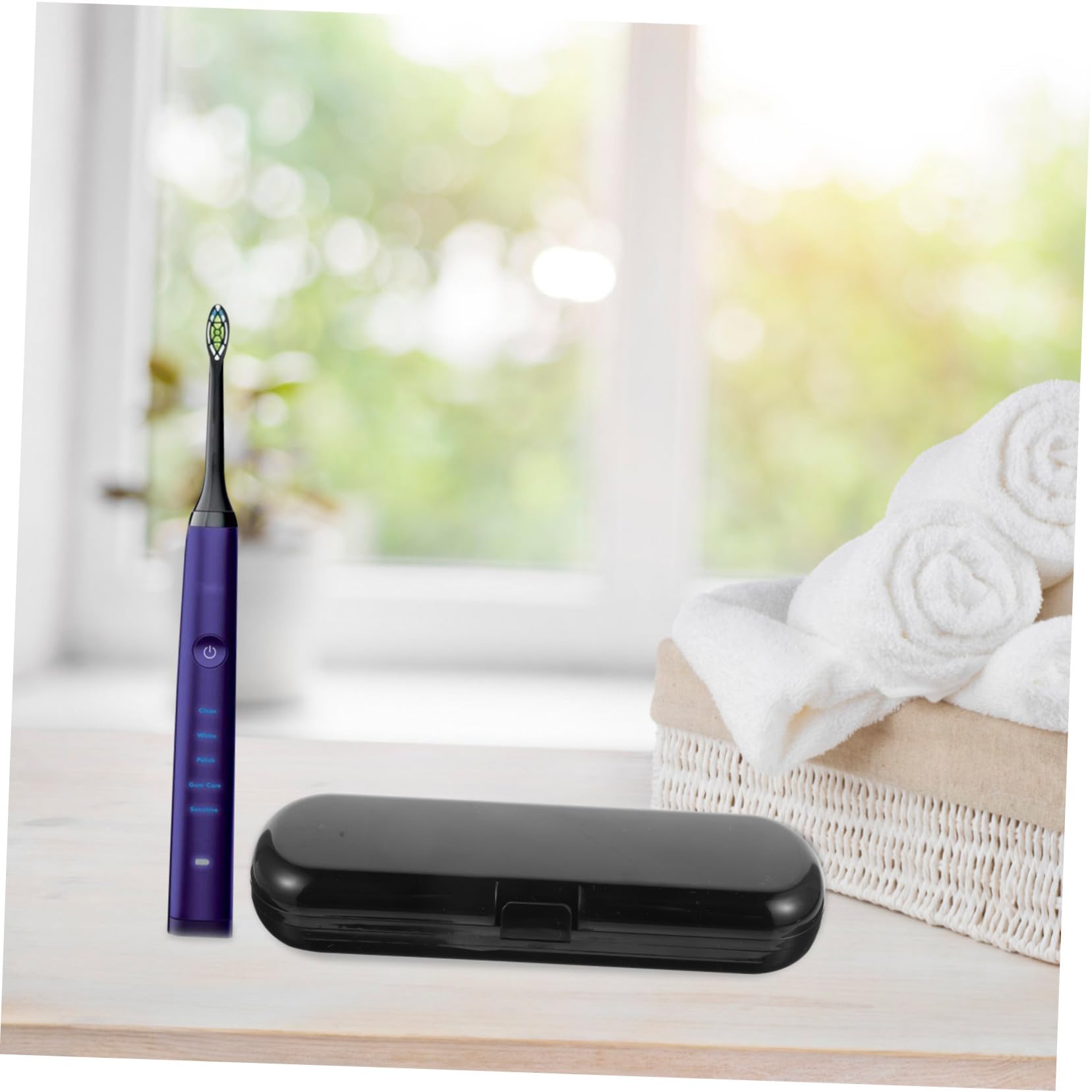 4 pezzi Astucci Portaspazzolino Impermeabili per Spazzolini Elettrici Organizer da Viaggio per Testine Custodie Resistenti Polvere e Batteri per Casa e Outdoor Nero Bianco Rosa