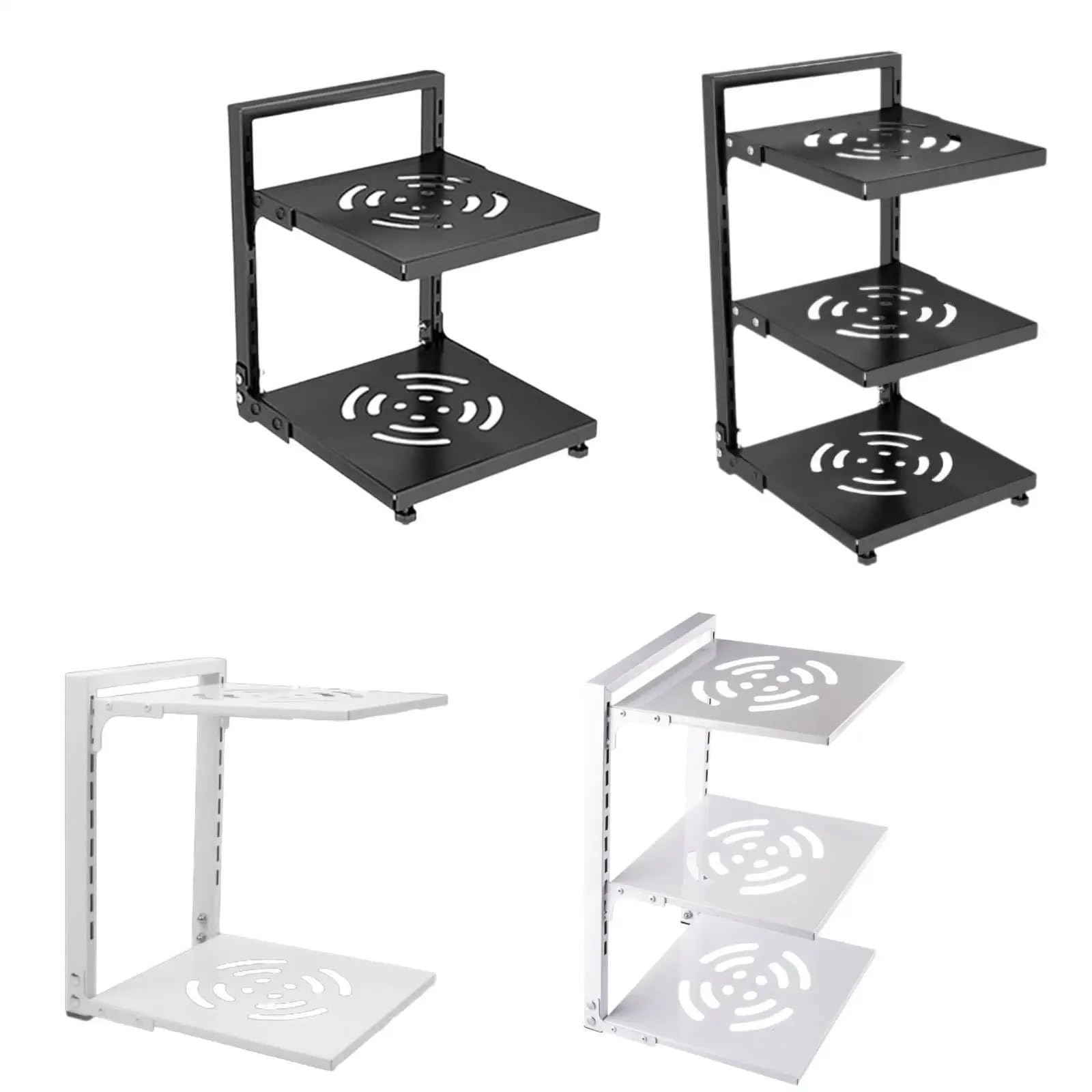 Topfgitter Topf- und Pfannen-Organizer, wiederverwendbarer Pfannenhalter, Küchenorganisation, Aufbewahrung, Topfregal for Zuhause, Theke unter der Spüle, Küchenschrank Für Topfdeckel(3 Tier White)