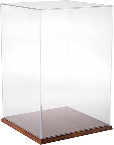 Miniatura 10 de Plymor Vitrina de acrílico transparente con base transparente (parte trasera de espejo), 12 pulgadas de ancho x 12 pulgadas de profundidad x 18