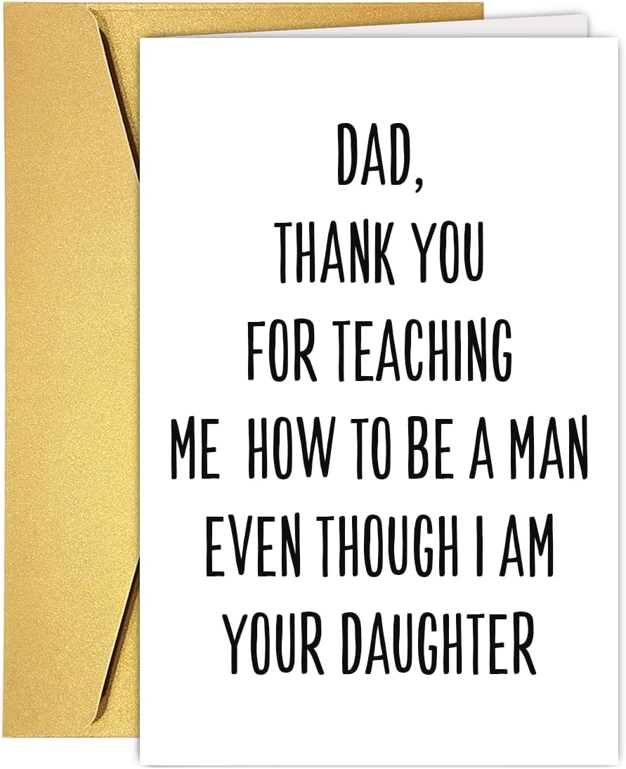 Funny Fathers Day Card for Dad Daddy Father, Humorous Dad Birthday Card from Daughter, Happy Daddy Fathers Day Cards Gift From Daughter #10