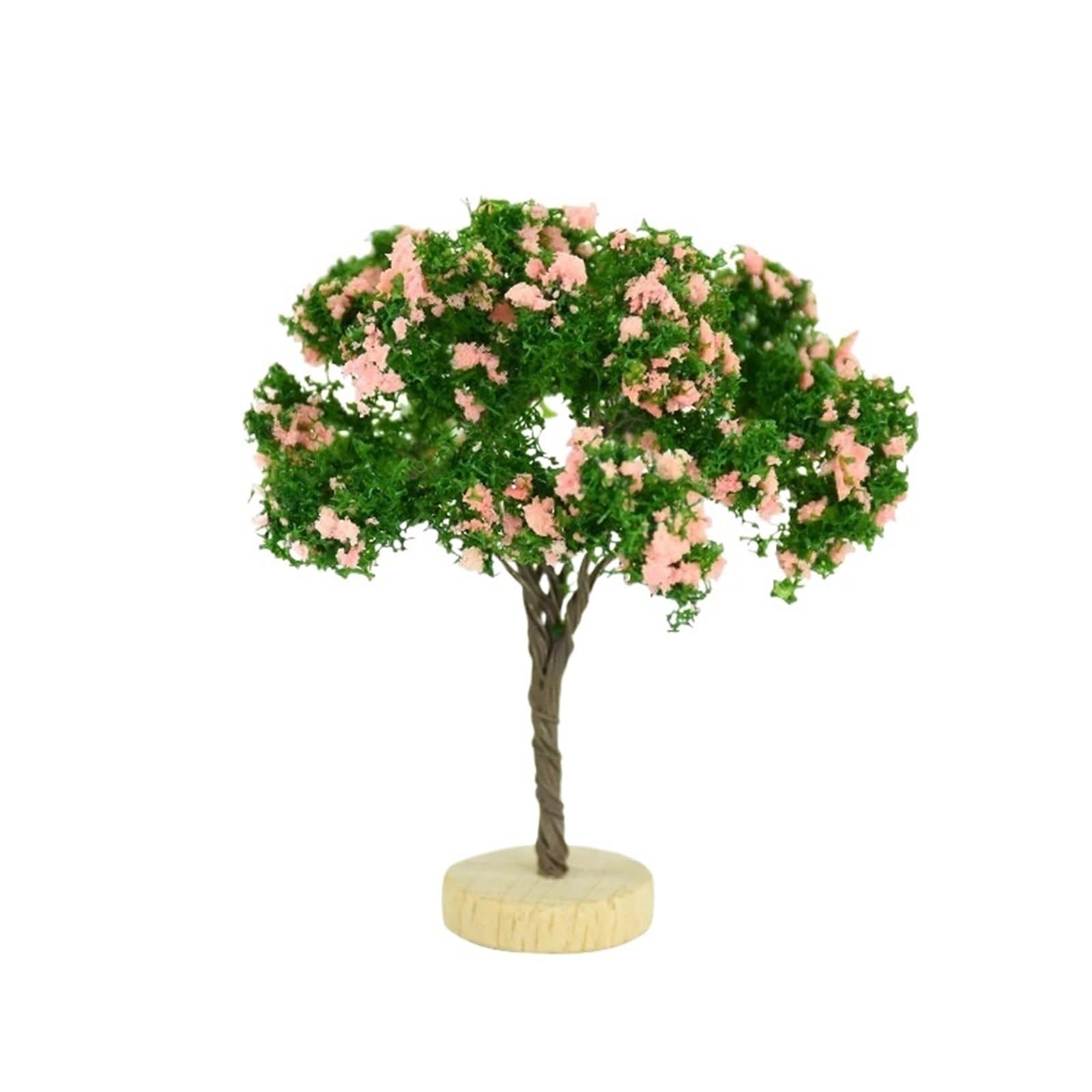 DUNSBY Model Trees 3pcs Simulation Mini Tree Model Green Scenery Landscape Sand Table DIY Ornament Miniature Miniatures(7x7.5cm)