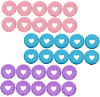 VILLCASE 30 Peças De Fichário Com Fivela De Coração Anéis Fichários DIY Anel Em Forma De Coração Disco De Expansão Disco De Ligação Disco Planejador Discos De Plástico Viagem Álbum