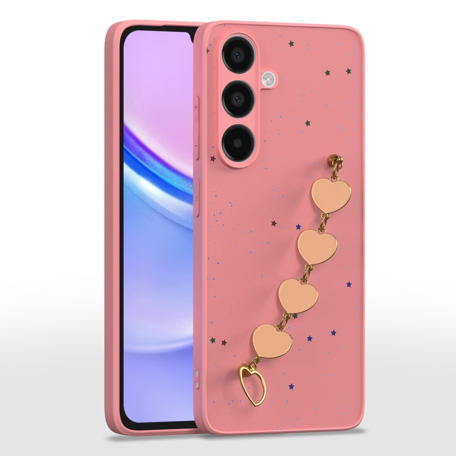 Pikkme Samsung Galaxy A15 5G Back Cover for Girls | Heart Shaped Metal Chain Blocks | Sparkling Soft TPU | Case for Samsung Galaxy A15 5G (Pink) (B0D5H48D34) Amazon Price History, Amazon Price Tracker
