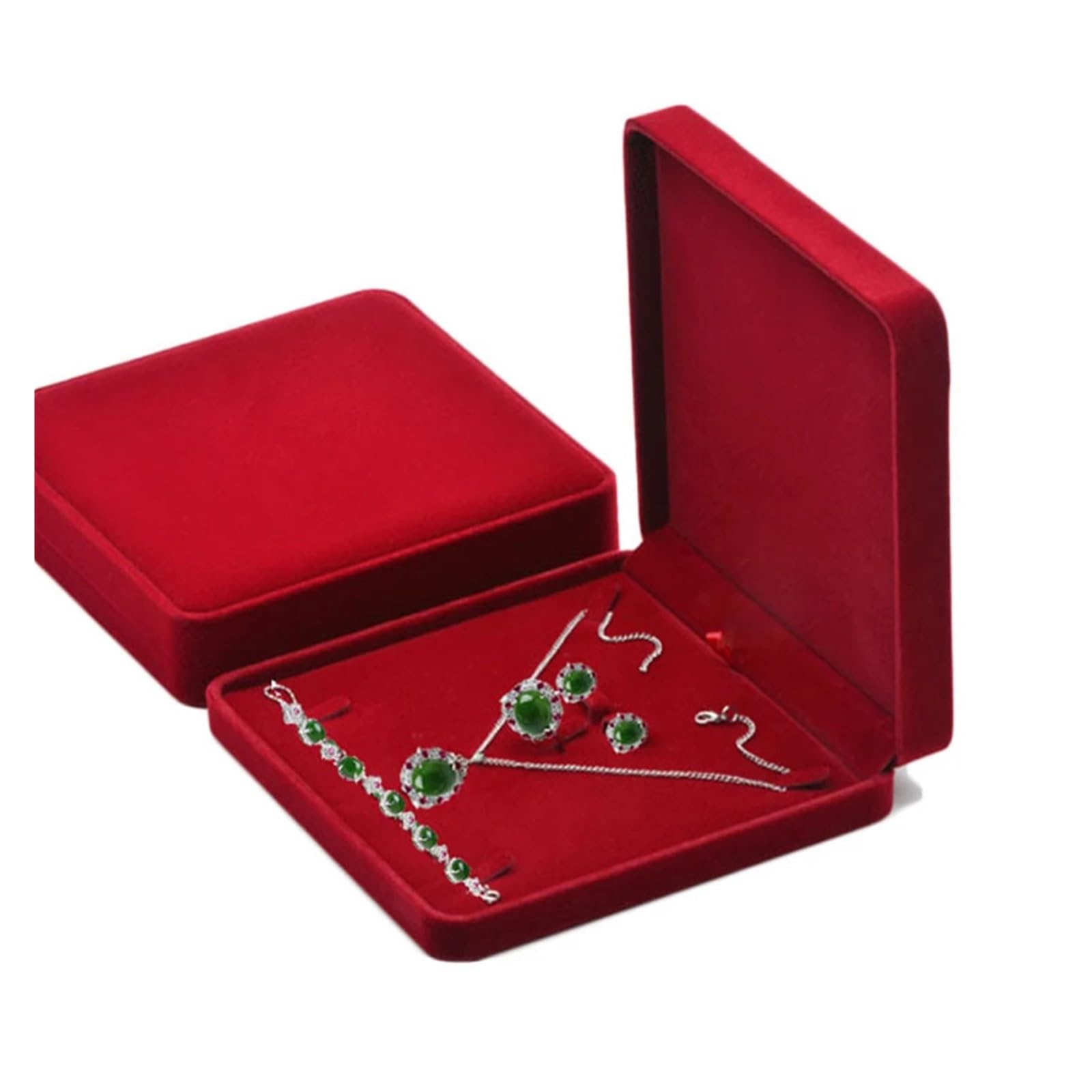 YGMNQAL Velvet Jewelry Tray Velvet Gift Box Jewelry Set Box For Bracelet Necklace Ring Earrings Container Trinket Box Organizador Gift Display Tray