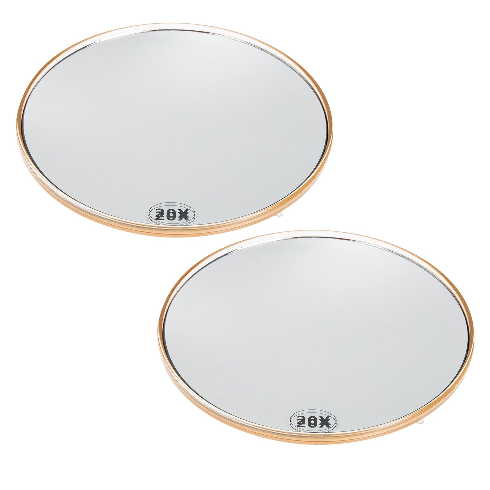 LIFKOME 2 Piezas Espejo de Aumento con Ventosas Portátil y Fácil de Instalar para Maquillaje Depilación y Viaje Diseño para Baño y Tocador