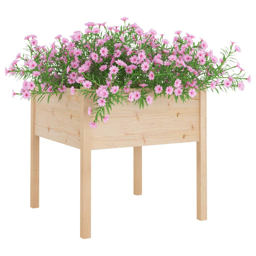 Donice ogrodowe 2 szt 70x70x70 cm Lite drewno sosnowe Duże skrzynie na kwiaty Odporne na warunki atmosferyczne Do ogrodu tarasu balkonu