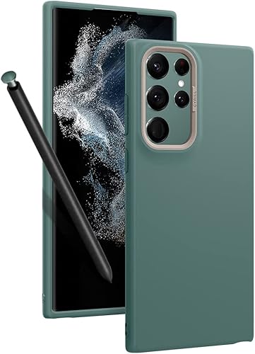 CYRILL Color Brick - Funda compatible con Samsung Galaxy S22 Ultra (2022), silicona resistente al polvo, con anillo protector para cámara de PC,