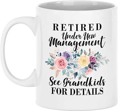 Miniatura 2 de Taza de jubilación para mujer, taza de feliz jubilación para compañera de trabajo, taza divertida para abuela jubilada de nietos 11 onzas, color