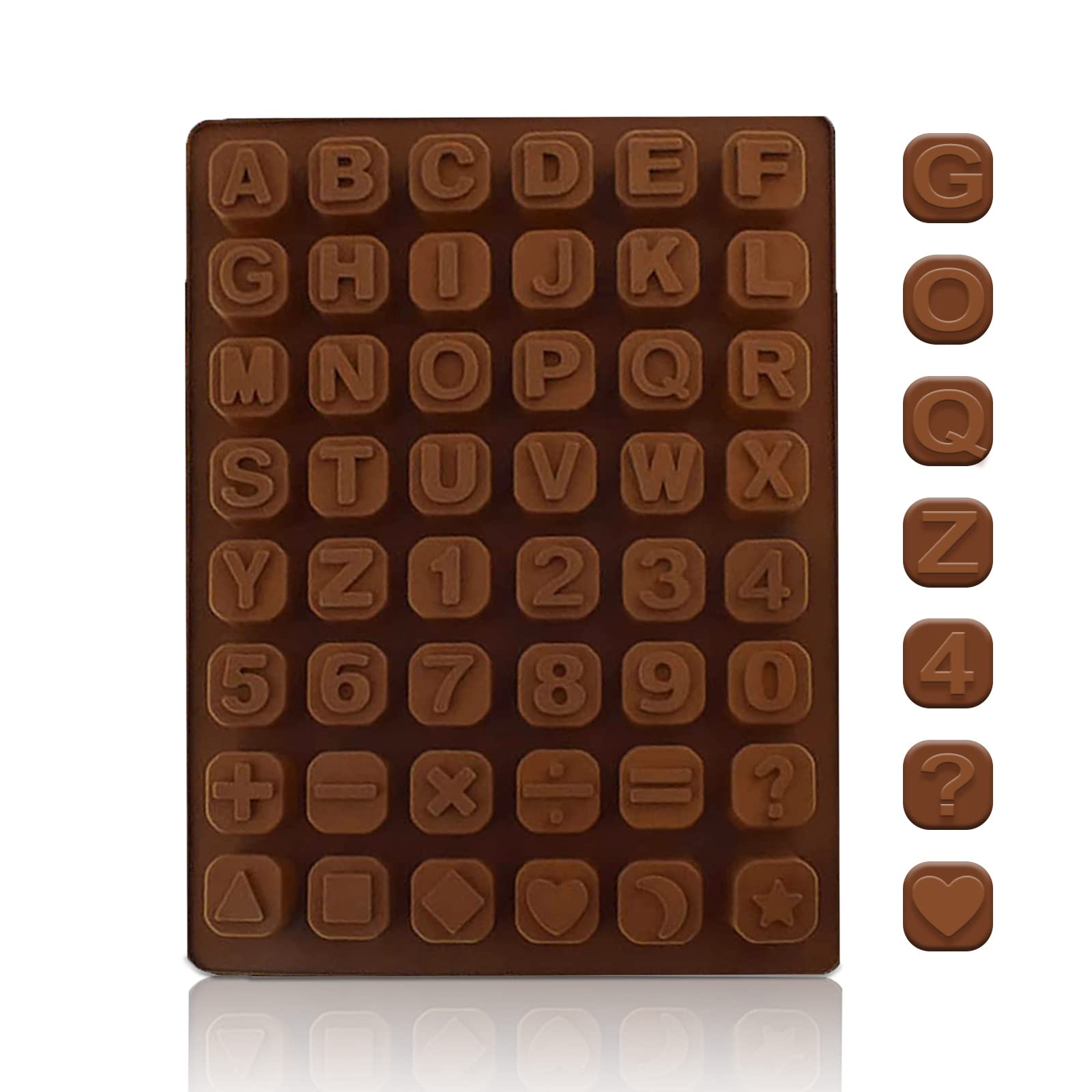 Photo 1 of 1Pcs Silicone Chocolate Number Letter Mold,Non-stick 26 Alphabets&Number Decorating Silicone Tray,Candy Molds,Letter Baking Mold for Chocolate,DIY Cookies,Ice Cube,Cake Decorating,Candy---2 ITEMS 