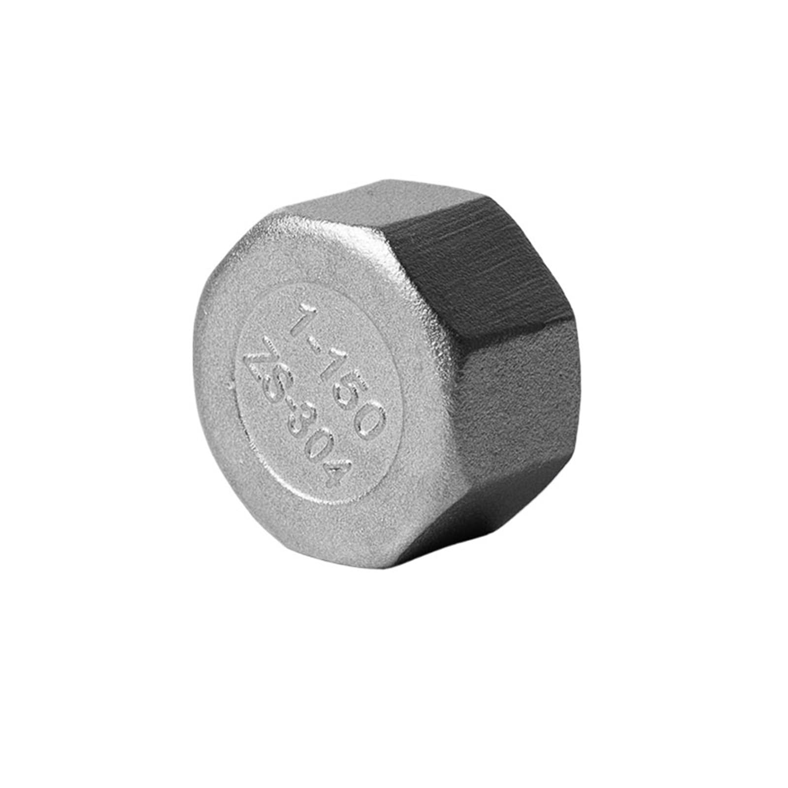 Tapón BSPP hembra de acero inoxidable 304 con cabeza hexagonal para tuberías de agua y gas