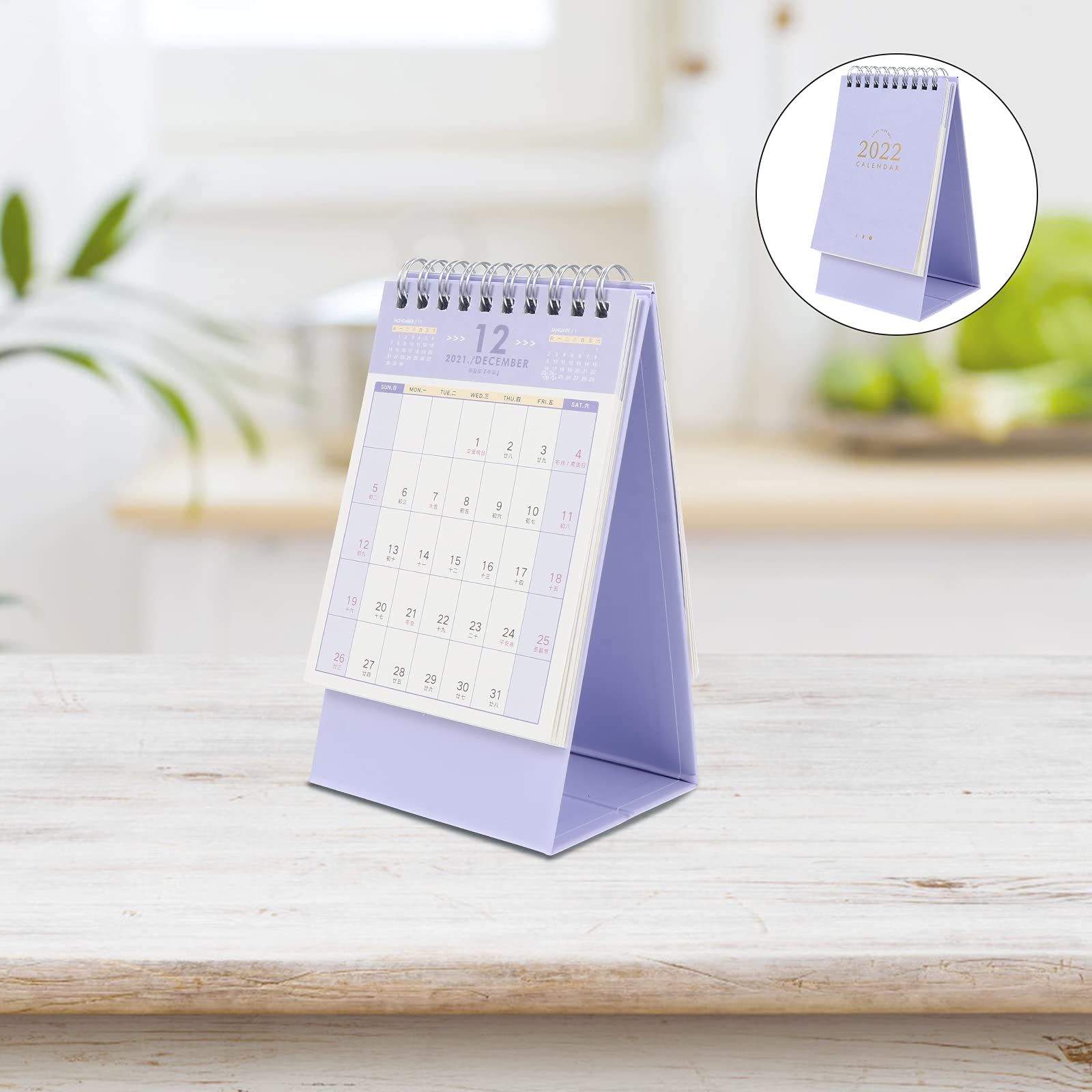STOBOK 20202021 Desk Calendar Stand Up Desktop Year Calendar Organizer