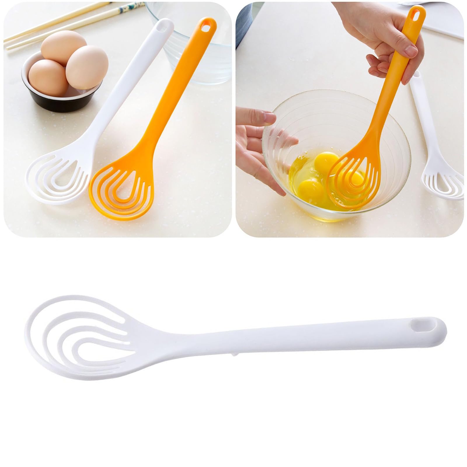 couponhub Nylon Flat Whisk Household Manual Whisk Mixing Spoon for Blending Frothing Cooking Baking Kitchen Gadgets