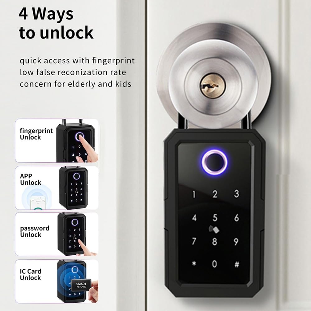 Sejf, Tuya Smart Key Box Bezpieczne przechowywanie odcisków palców Klucz szyfrowy cyfrowej skrzynki zabezpieczającej