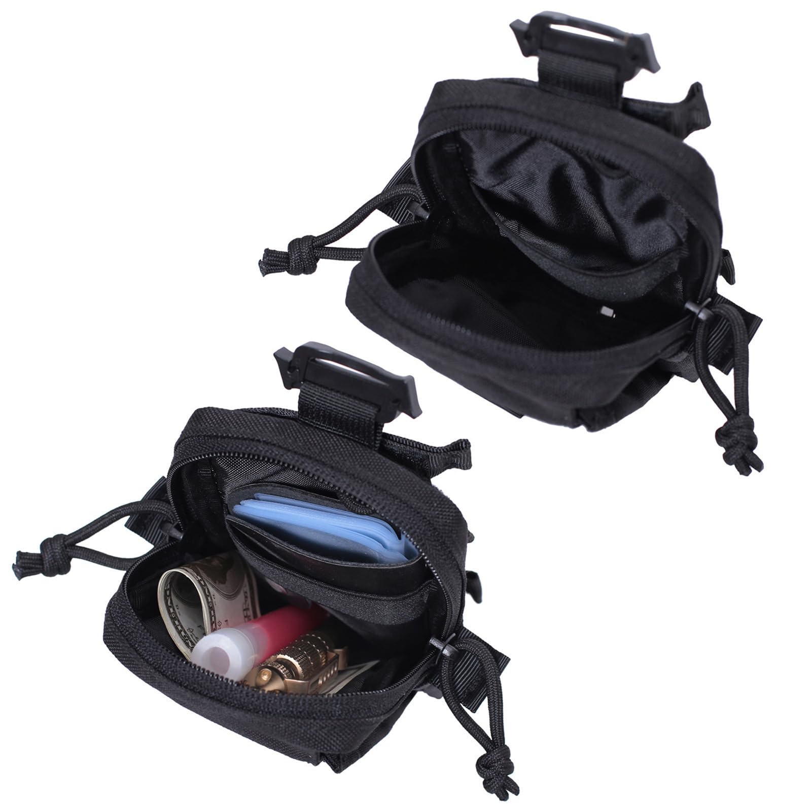 Genérico Bolsillo con Correa para Mochila y Teléfono - Bolsa del Hombro para Senderismo - Bolso Adicional Multiusos de Nylon