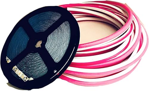 Tira de luz LED flexible neón separada y silicona rosa