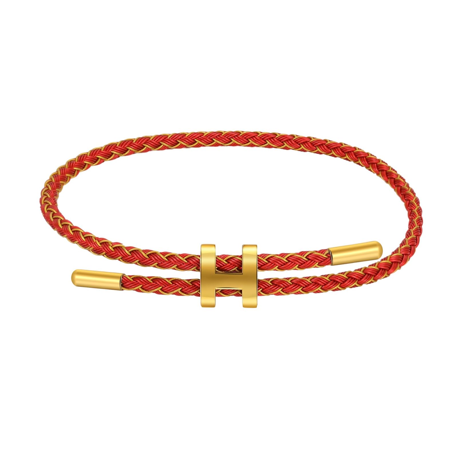 AIMADE Bracelets for Women Adjustable Charm Bracelet, 18k Gold-plated Buckle Design Titanium Steel Wire Rope Women's Gift Jewelry