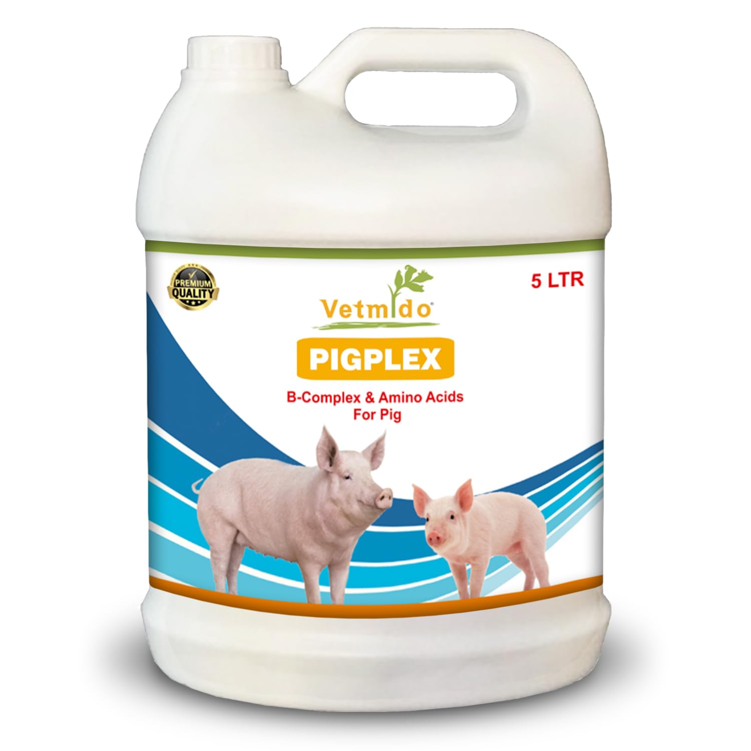 VETMIDO Pigplex - Pig Growth Promoter, Vitamins, Amino Acids Supplement for Pig, Swine, Piglets & Piggery - 5 LTR-image-4