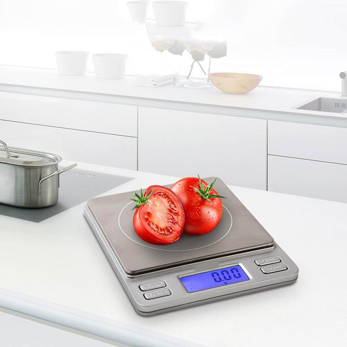 Balanza electrónica Digital de Cocina para Alimentos y repostería, pesaje de precisión de 0,1 g/0,01 g, balanza de Plataforma alimentada por batería.,