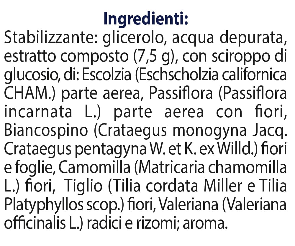 ESI - Erbe della Notte, Integratore Alimentare in Gocce a Base di Passiflora, Camomilla e Valeriana, Favorisce il Sonno e Contrasta Ansia e Stress, Senza Glutine e Vegan, 50 ml