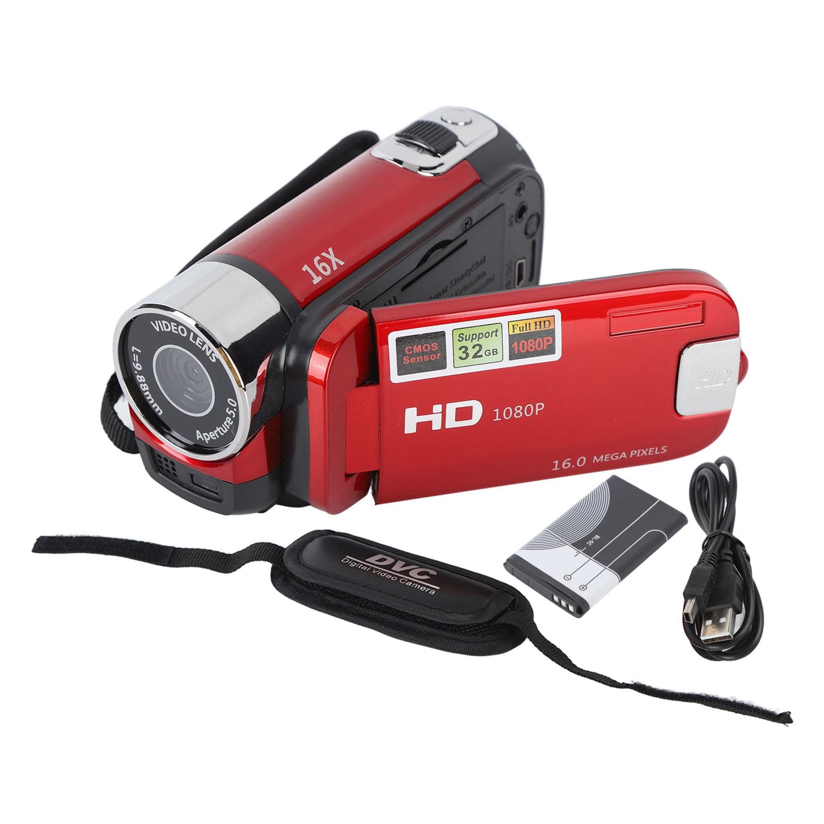 Kavolet Videocamera 4K 48MP con Schermo Rotabile 2.7 Pollici, Zoom Digitale 16x, Vintage Videocamera Portatile con Uscita HD, per Vlogging e Registrazioni di Viaggi, Matrimoni e Famiglia,Ricaricabile