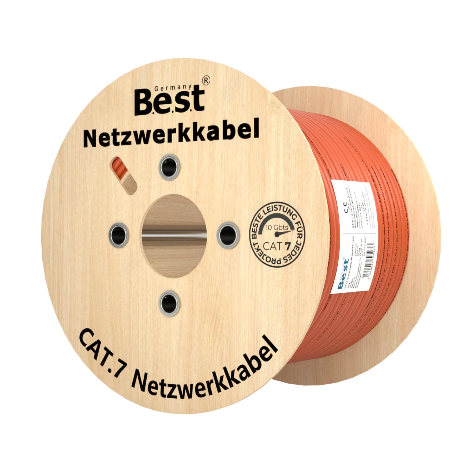Germany B.e.s.t Cavo di rete duplex Best Gigabit CAT 7, 250 m, in rame, LAN 1000 MHz S/FTP Kat 7