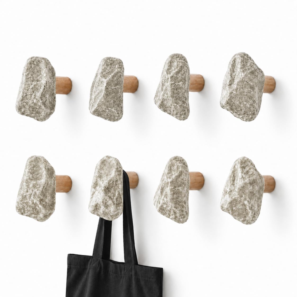 Coat Hooks Wall Mounted Coat Rack Hooks Easy Installation light,8Pack