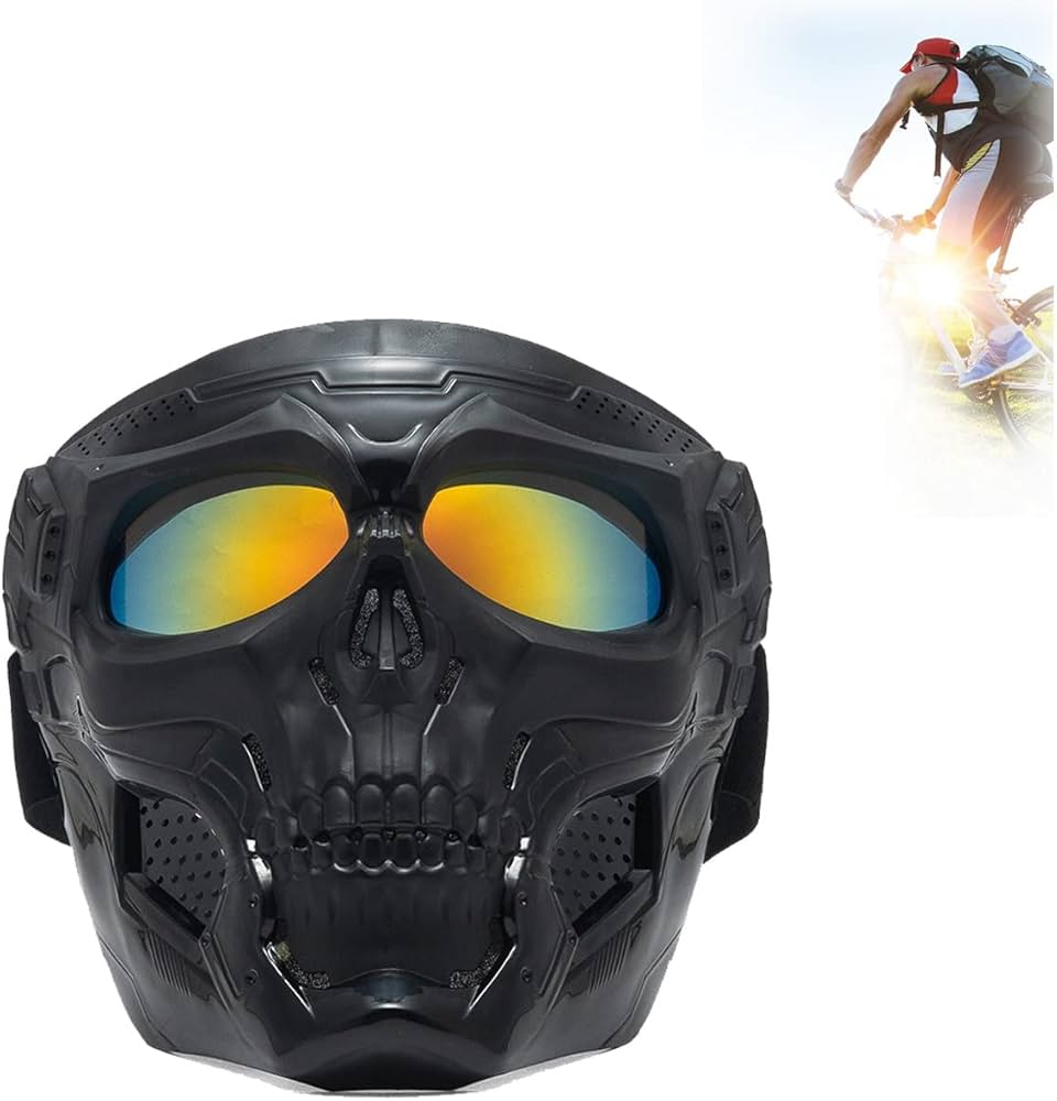 Amazon.co.jp: スカル ホラー ヘルメット マスク、2023 調節可能な