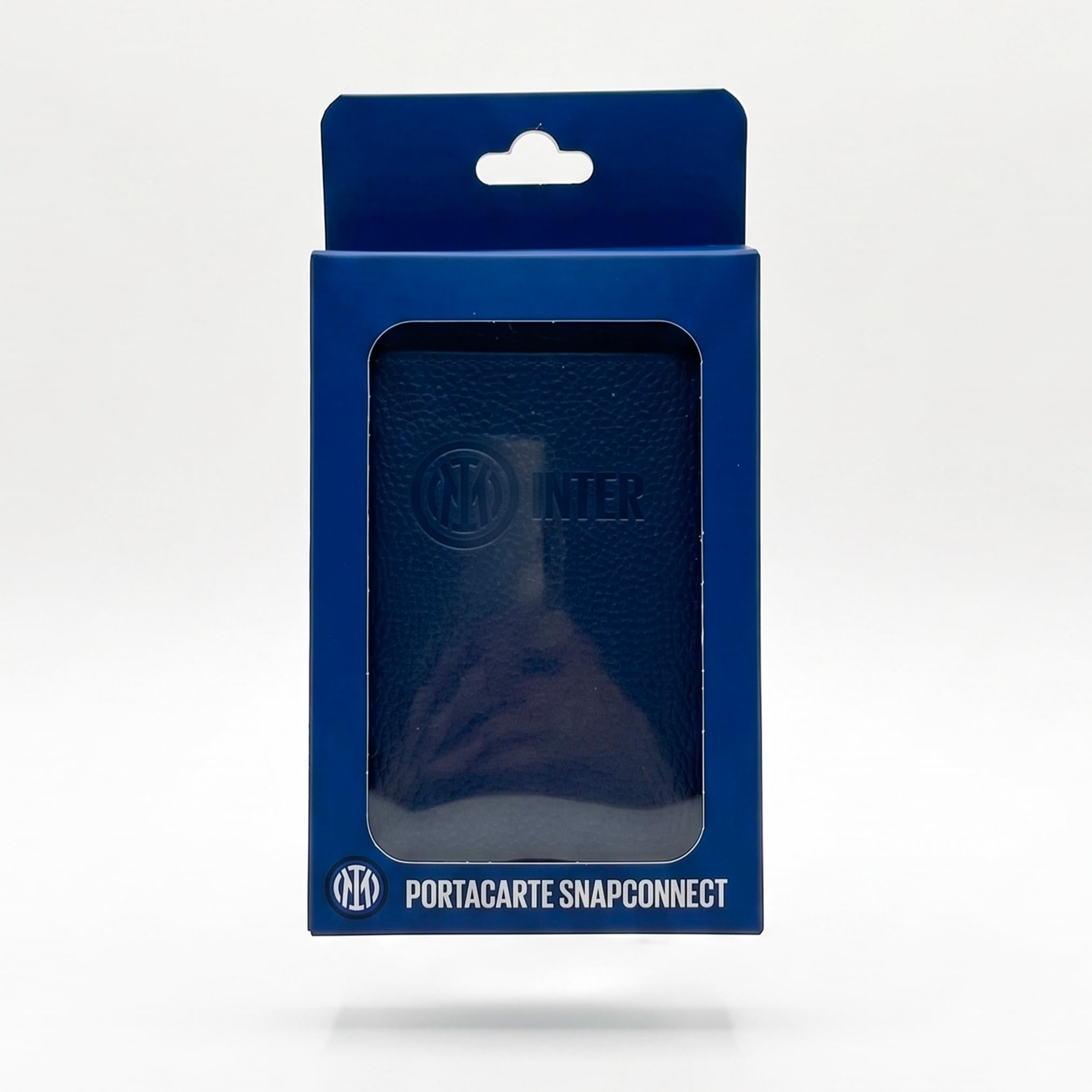 TECHMADE FC Inter Kartenhalter kompatibel mit MagSafe für iPhone, Adapterring im Lieferumfang enthalten - Platz für 3 Karten oder Bargeld, Schnellauszugssystem - RFID-Blockierung, aus veganem