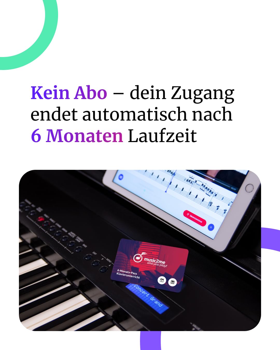 Music2me. de: Nauka fortepianu - lekcje fortepianu online dla początkujących i zaawansowanych 6 monate