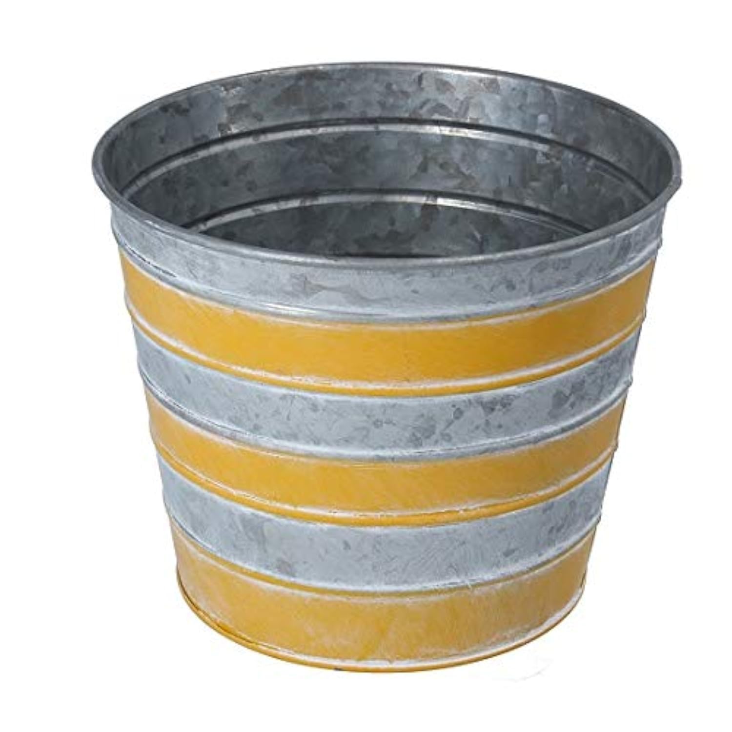 Gisela Graham Tin Flower Pot/Bucket/Vase Tall 14 cm