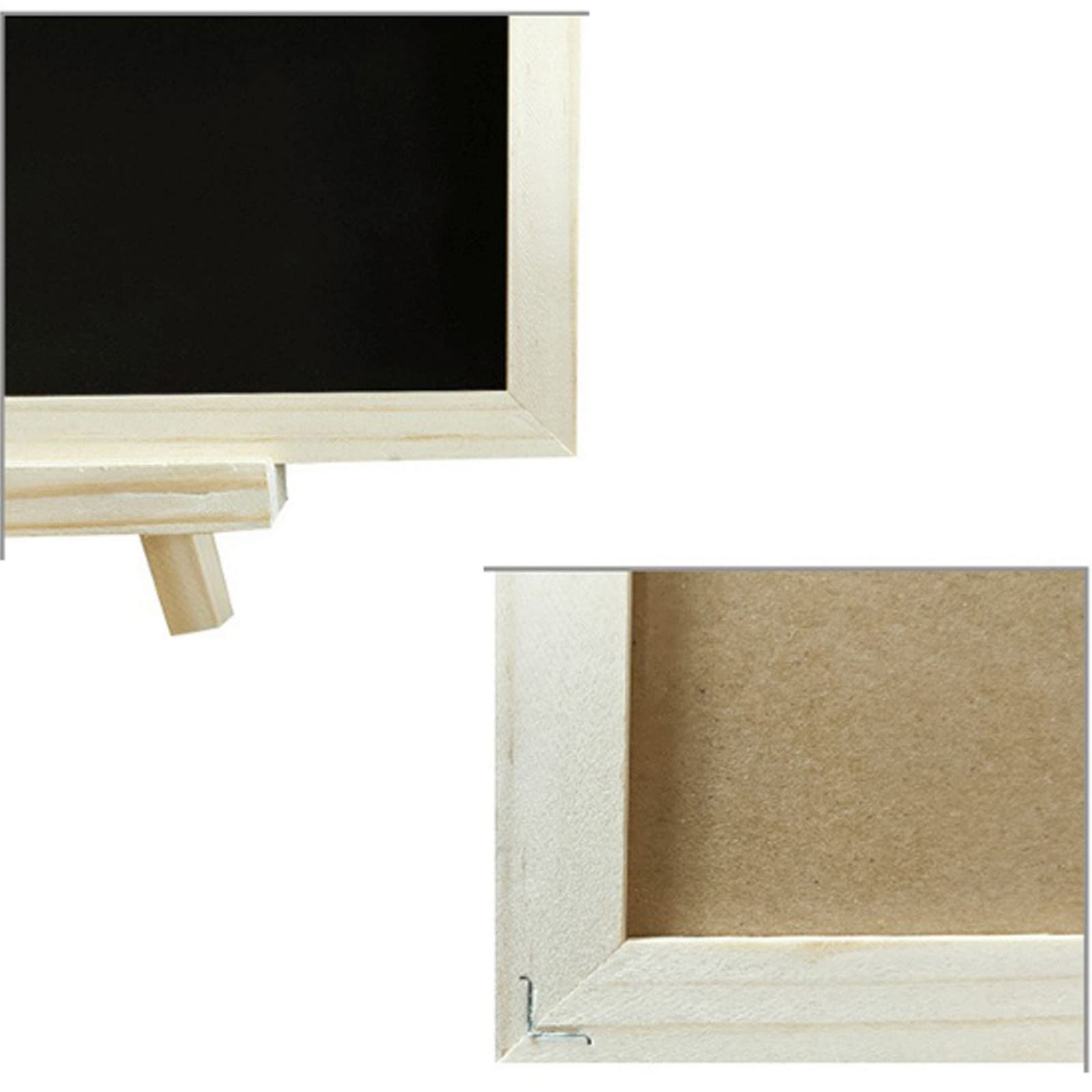 Lavagna 20 cm x 30 cm Lavagna Piccola da Scrivania con Supporto in Legno Bacheca per la Cucina Scuola e Ufficio, Lavagna Portatile con Struttura in Legno