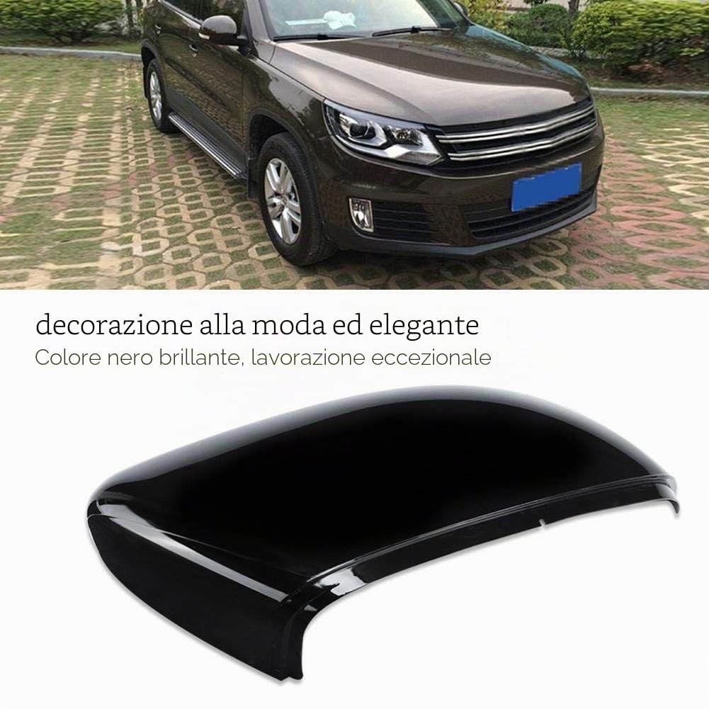 Alloggiamento specchietto auto, copertura guscio alloggiamento specchietto destro auto nero compatibile con GOLF 6 2009-2012