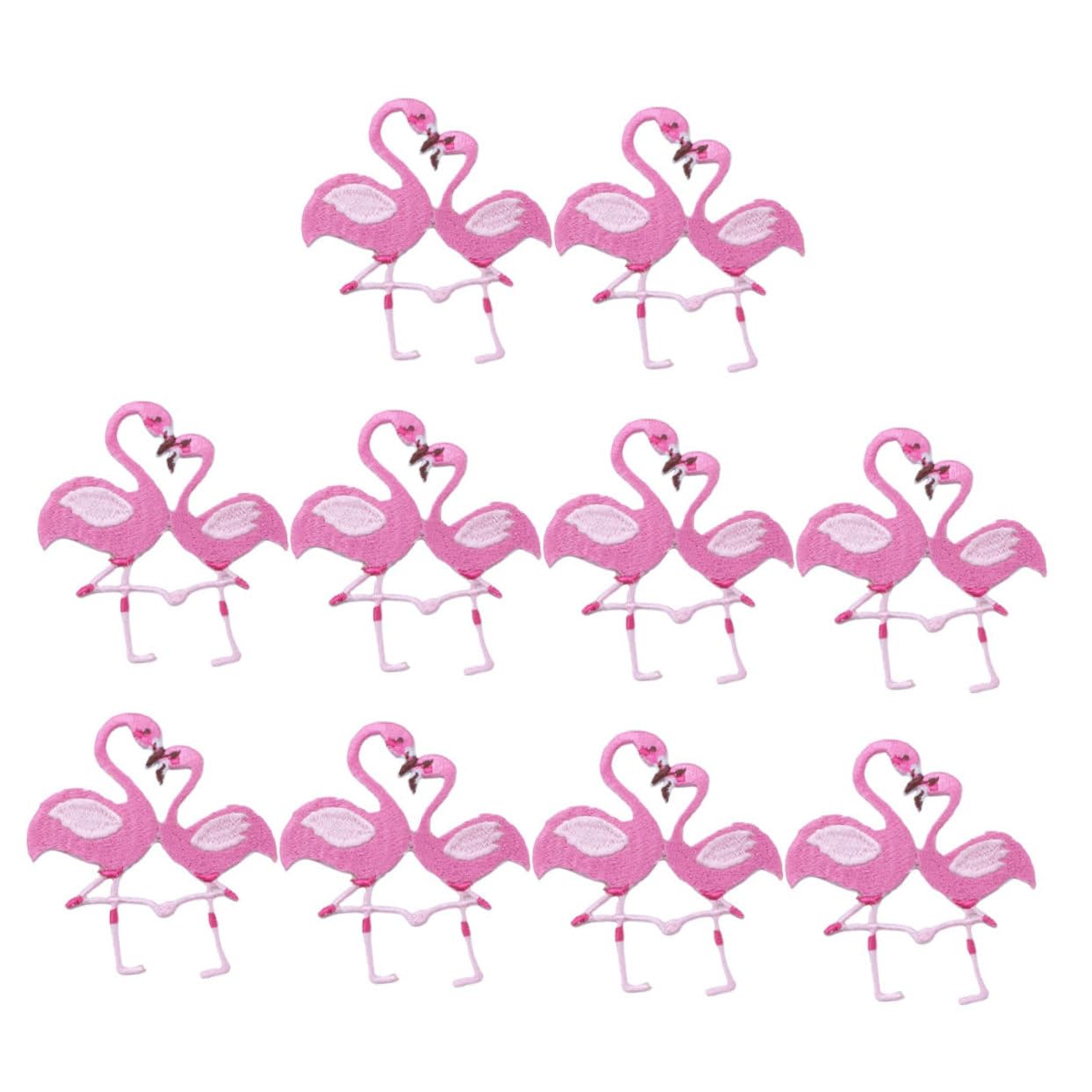 HOMSFOU 5 Set Toppe Termoadesive Flamingo Per Abbigliamento Da Toppe Ricamate Per Cucire Borse Adesivi Lavabili Per Tessuti Decorativi 10 Pezzi * 5
