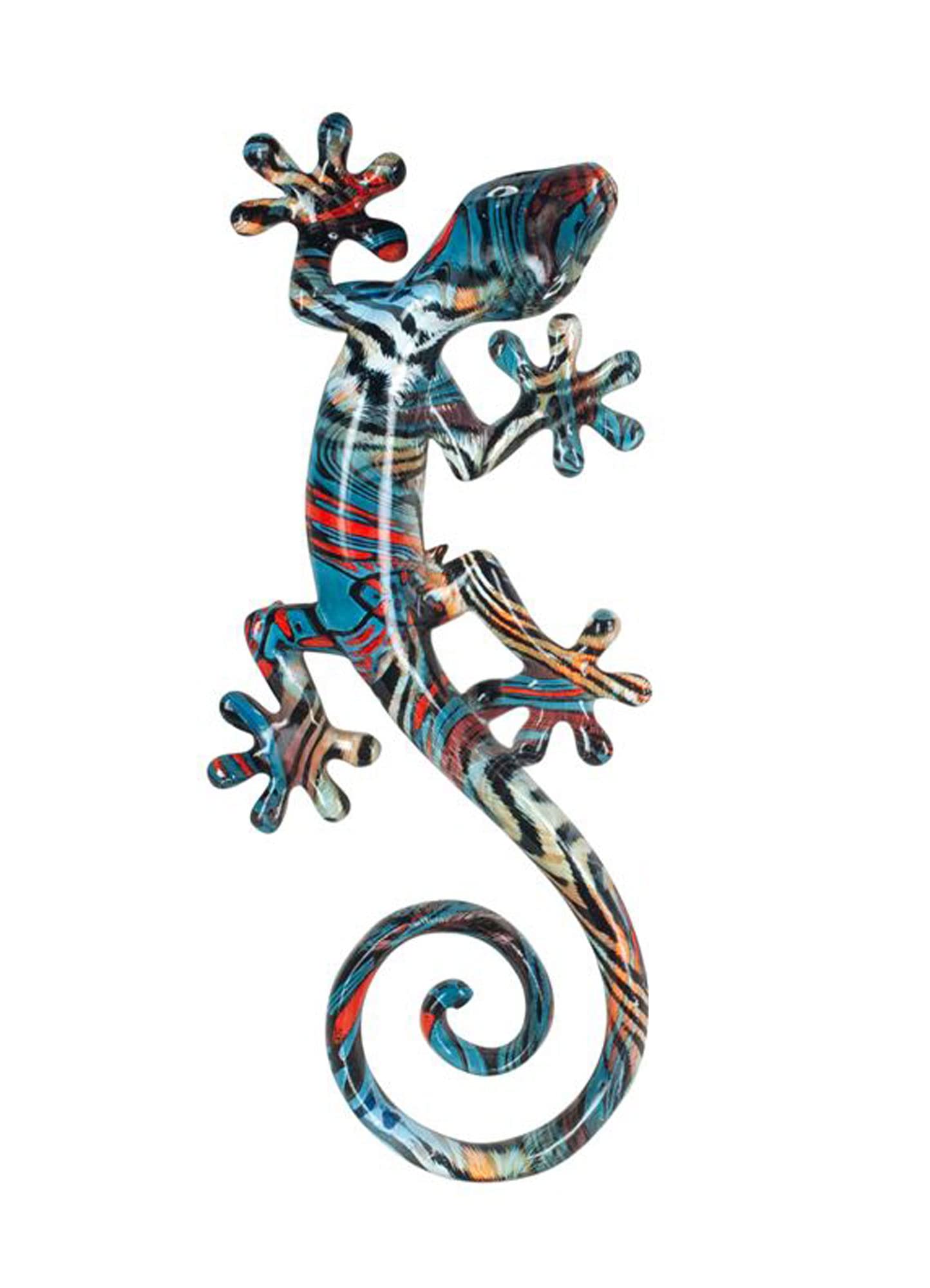 Lot De 4 Aimants Frigo Lézard Mosaïque Barcelone - 9 Cm, Décoration Colorée Cuisine