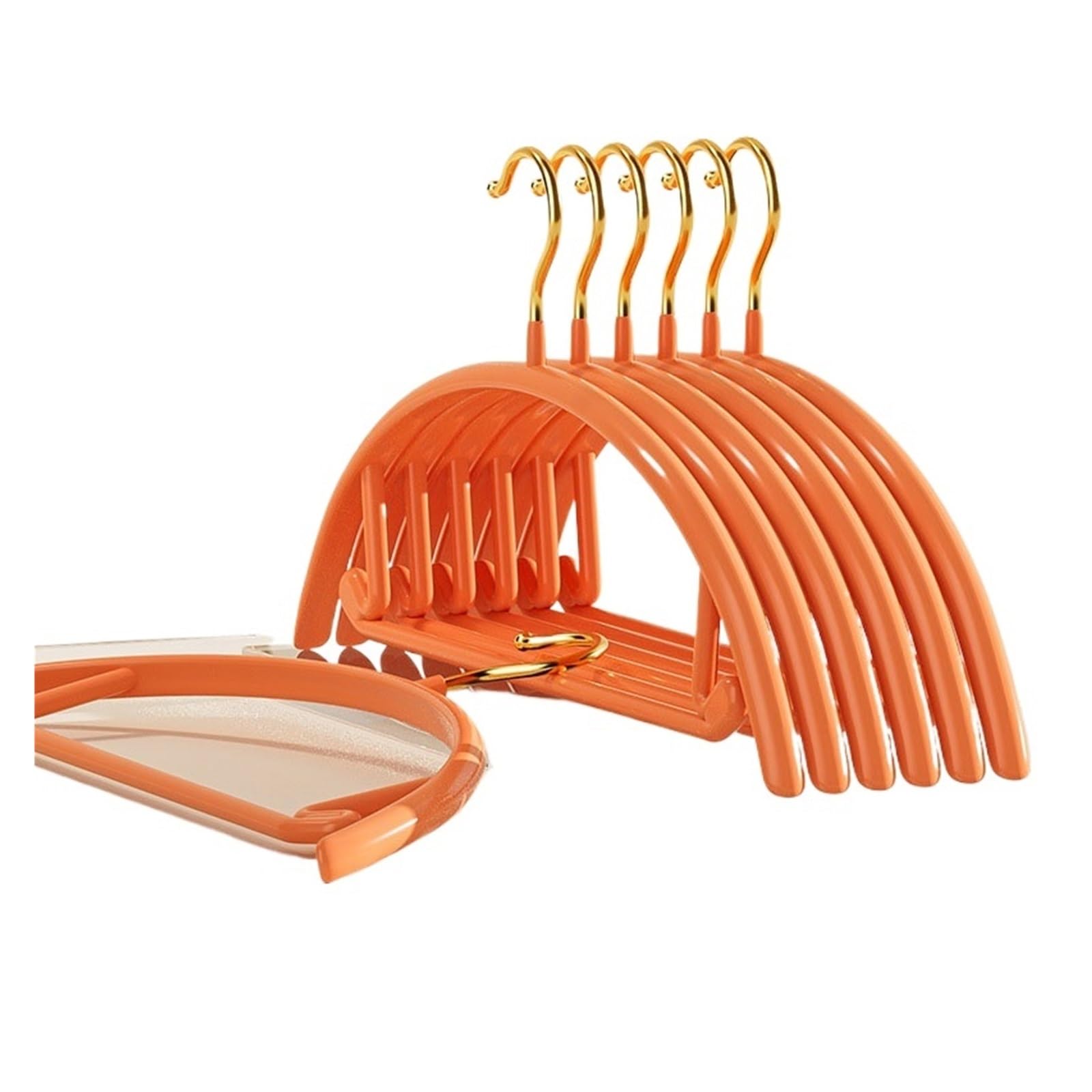 Coat Hangers Anti-slip Household Hangers Non-marking Hanger Strong Clothes Racks(Orange,20Pcs)