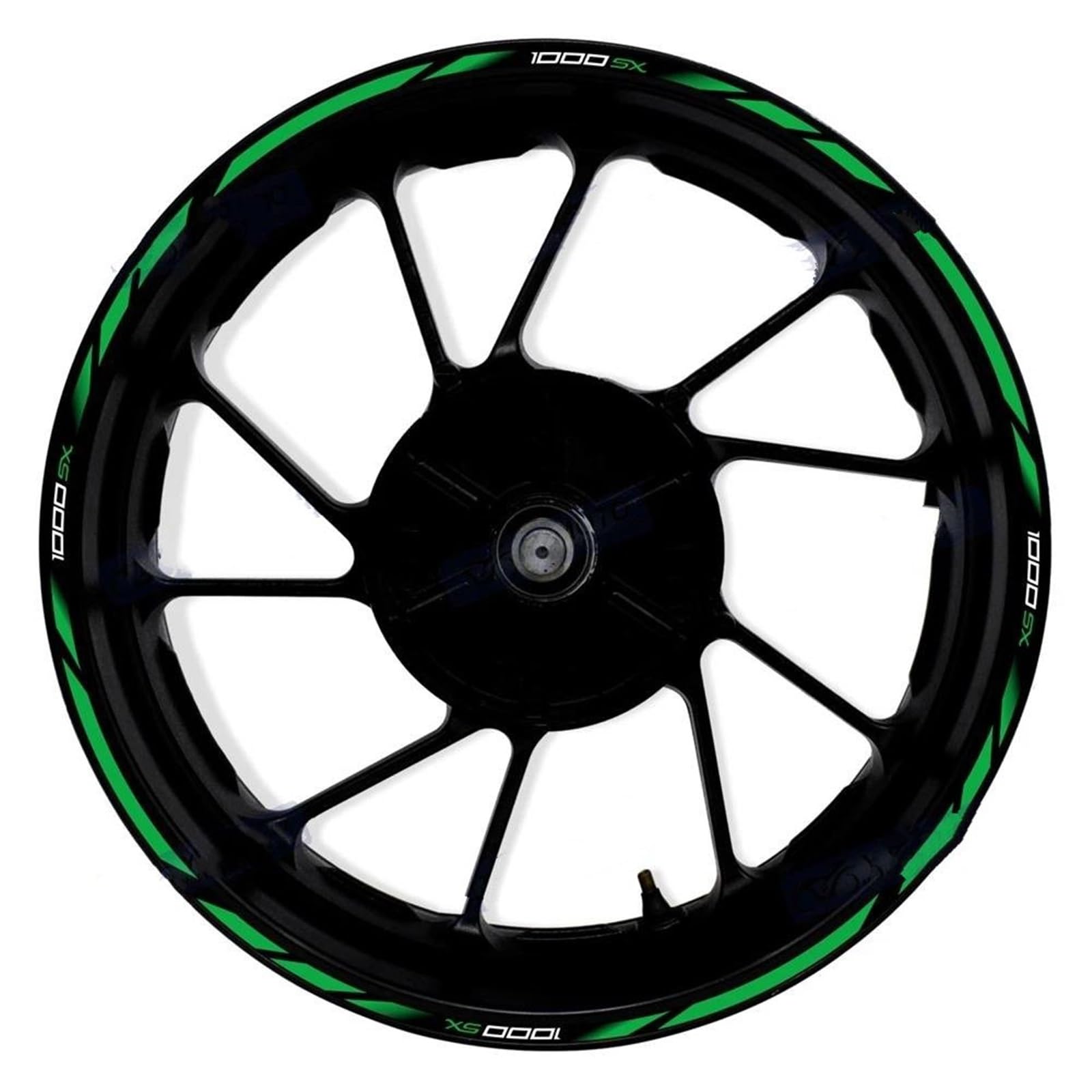 Motorcycle 17 Inch Front and Rear Stripe Decals Wheel Rim Stickers for Kawasaki 1000SX for Z1000SX(Color5)
