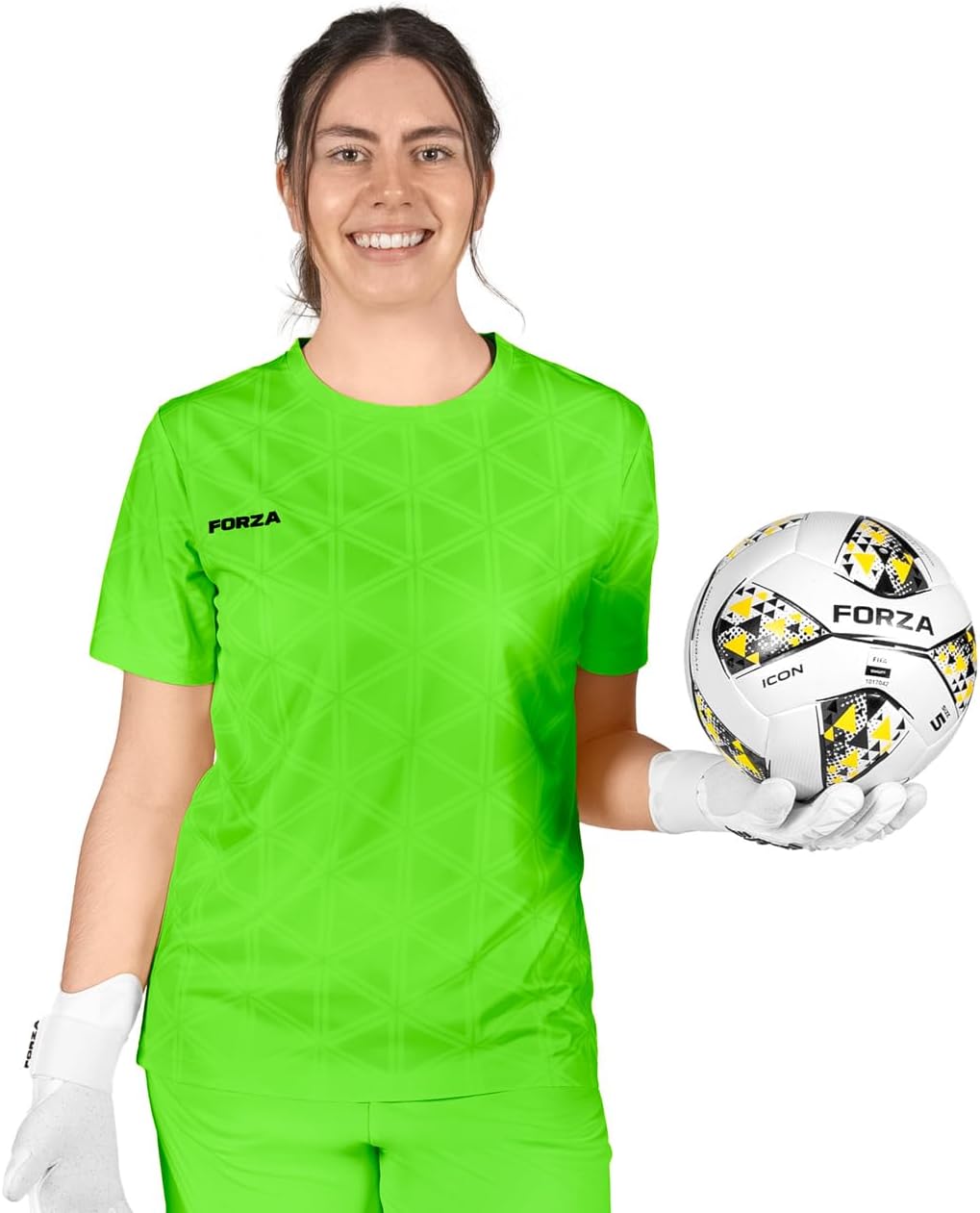 FORZA Women's Goalkeeper Short Sleeve Jersey [XS-XL] | Professional Soccer Top, Quick-Dry Fabric - Available in 4 Bold Colors