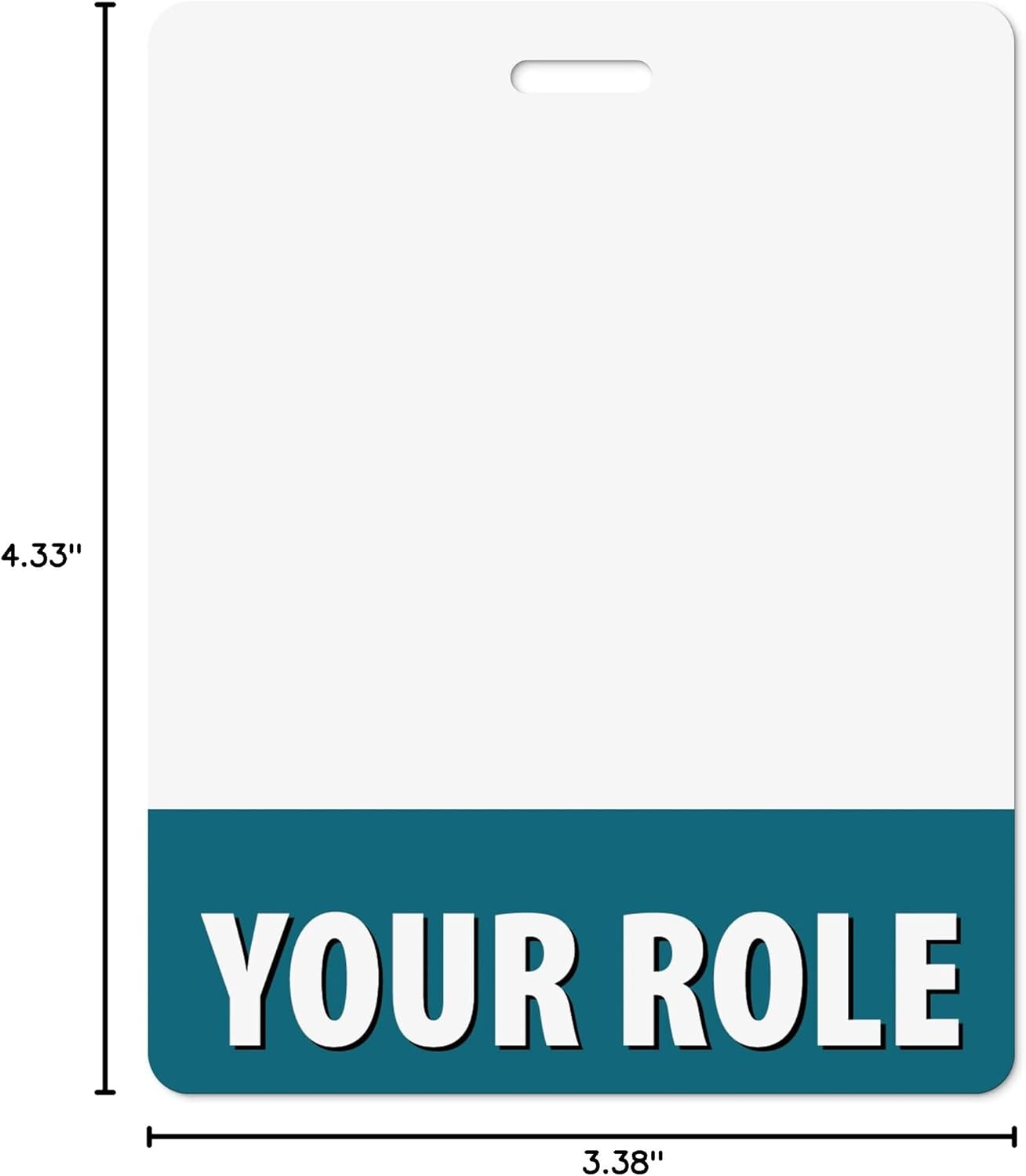 Custom Pacific Blue Badge Buddy (5 Pcs) (Horizontal Oversized) - Double Sided Backer Card - Durable and Water Resistant Great for Security, Trade Show, Visitor, Work Badge