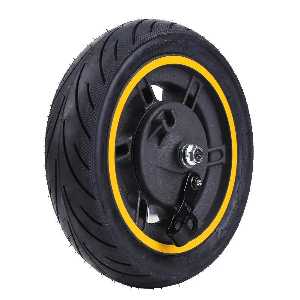 Komplettrad Vorderrad 10 Zoll (10x2.125, 60/70-6.5) für Ninebot Max G30, Motus Scooty 10, Siver 10 Plus E-Scooter inkl. Luftreifen, Felge & Trommelbremse (1 Stück)