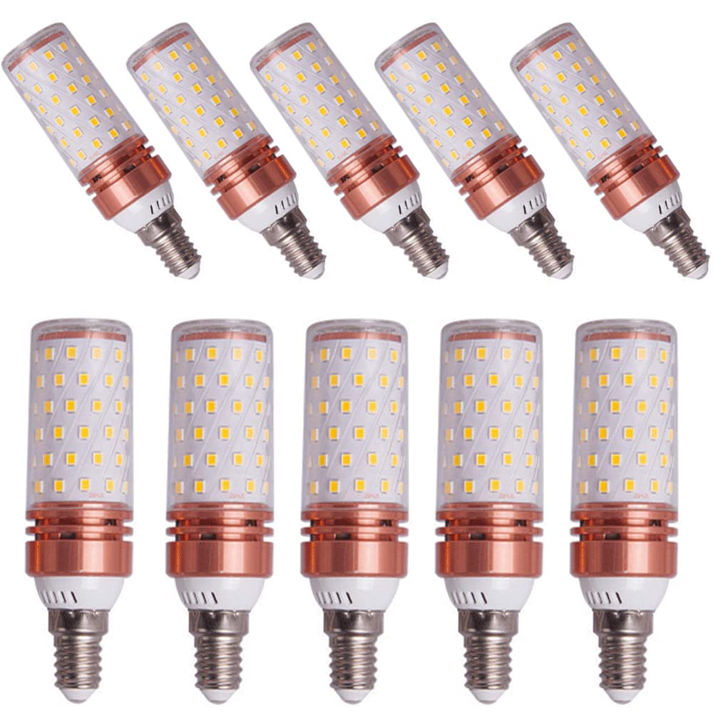 Paquete De 10 Bombillas Led Tipo Maíz De 16 W, Sin Estroboscopia, Sin Atenuación, Corriente Constante, Casquillo E14, para Uso Doméstico Y Comercial.