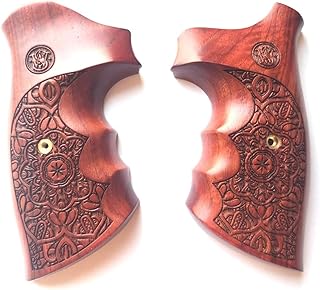 BMPL Luxurious S&W N Frame Square Butt Grips Checkered Hardwood Handmade - Generic