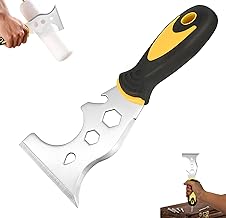 13-in-1 Scraper Tool, Stainless Steel Painters Tool, Professional Multi Paint Stripper Tool Includes Paint Roller, Straight Scraper, Curved Scraper and More