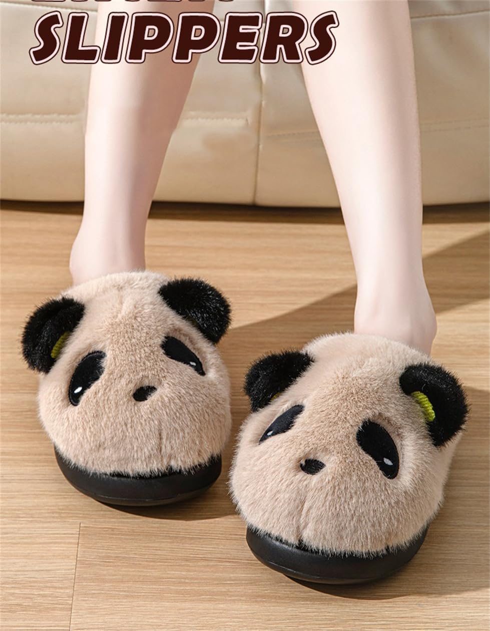 Panda Plush Animal Slippers - Warm & Soft Women's Home Slippers for Indoor/Outdoor - Image 5