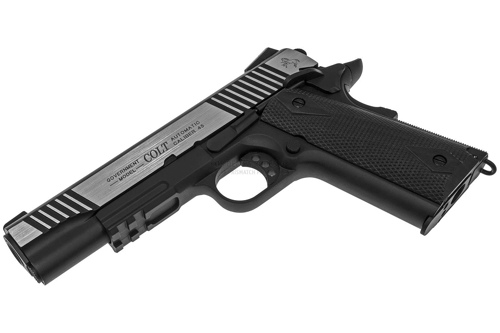 Colt 1911 Rail Gun Bicolor GBB CO2 6mm Pistola Airsoft Calibre 6mm