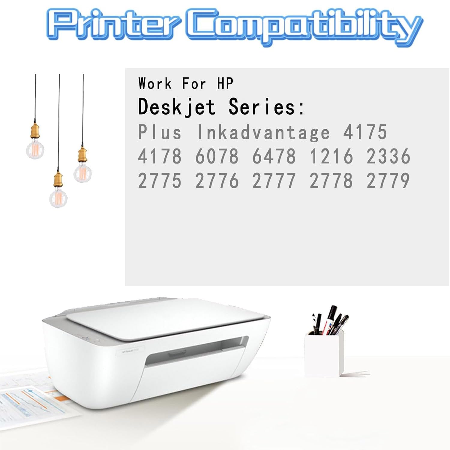 Cartucce D'inchiostro Ad Alta Resa H-667XL Compatibili con Cartucce D'inchiostro 667 Sostituisci L'uso per HP Inkadvantage 4175 4178 6078 6478 2336 2775 2776 2777 2778,Suits-1 Set