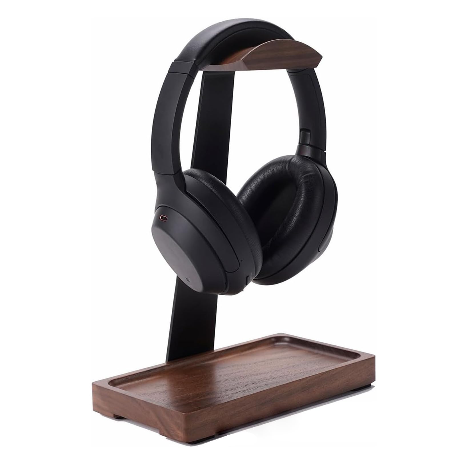 Headphone Wooden Stand Holder Display Shelf Desk Hanger Headphone Stand Storage Bracket Home Storage Organizer Wooden Headphone Holder