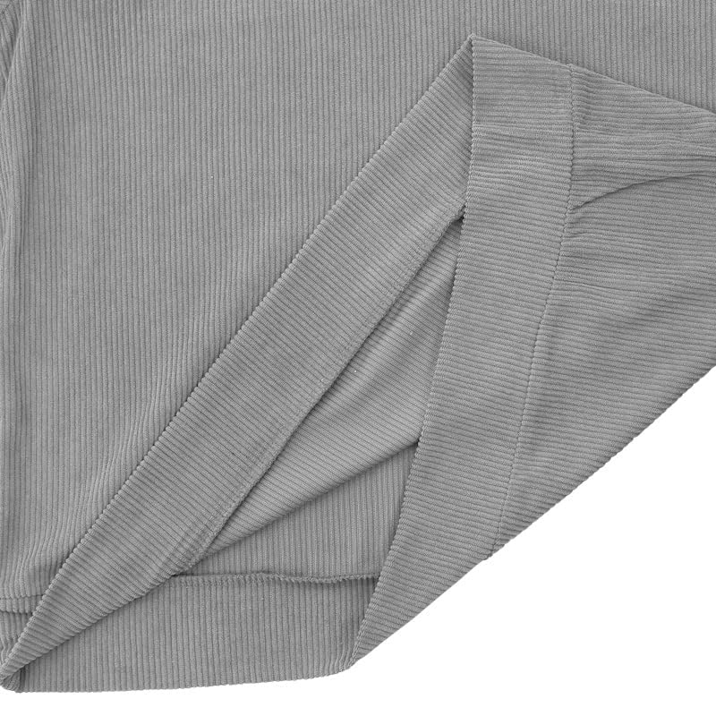 ZOCANIA Mens Henley Sweatshirts Corduroy Pullover Button Long Sleeve Stand Collar Mens Retro Shirts Loose Pullovers4