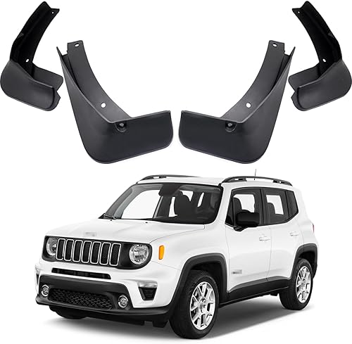 Guardabarros de coche guardabarros para guardabarros de automóvil, compatible con Jeep Renegade 2015-2024 16 17 18 19 20 21 22 23