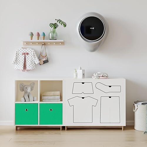 Miniatura 5 de STOREONE Contenedores de almacenamiento plegables de 11 pulgadas, cubos de tela negra, canastas de almacenamiento plegables, organizadores de