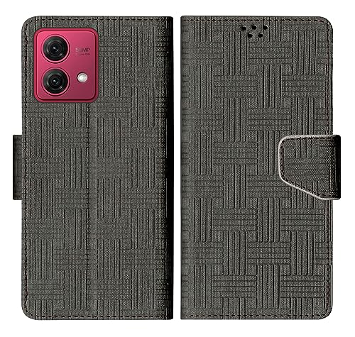 Image of SBMS Flip Cover for Motorola Moto G84 5G Back Cover Case with Magnatic Closure | Inbuilt Stand | Card Pocket & Money Pocket (Mat Black)